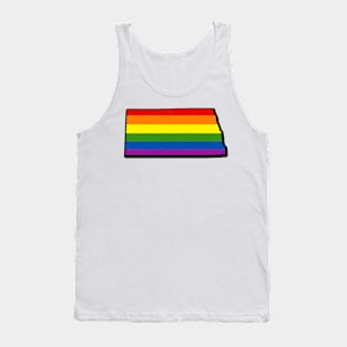 Rainbow North Dakota Outline Tank Top